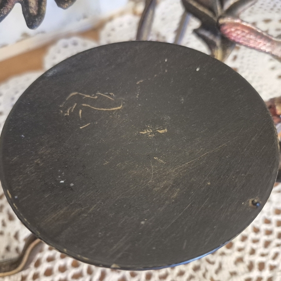 Iron 3 Pillar Candle Holder - Tree Branch Birds Oak Leaves Acorn - Picture 11 of 12